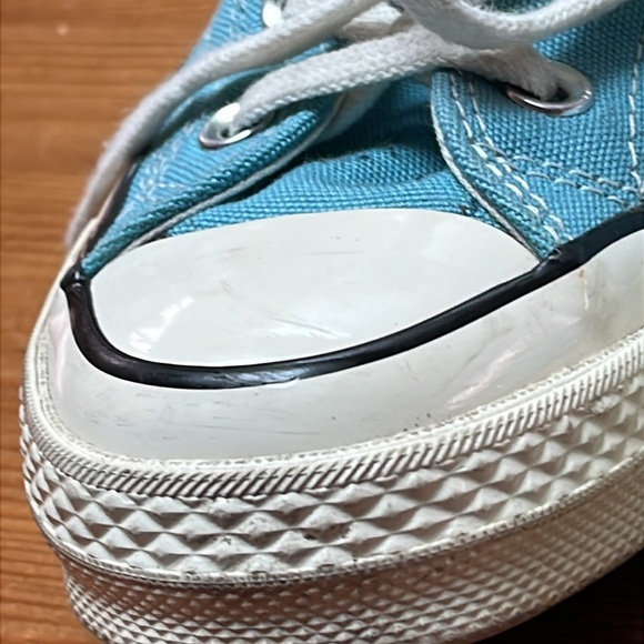 Blue low top Converse chuck Taylor tie sneakers women’s 6 - Picture 3 of 10